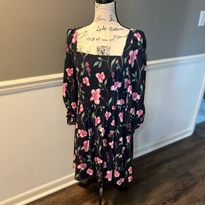 NEW! Eliza J Square Neck 3/4 Sleeve Fit & Flare Dress